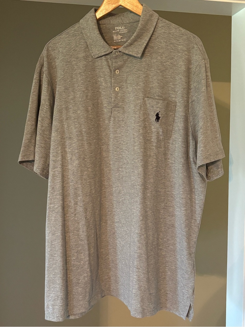 Polo by Ralph Lauren Gray Short-Sleeve Pocket Polo